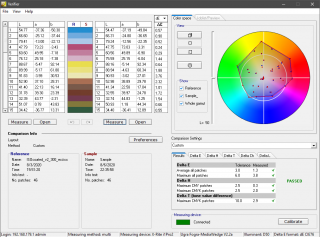 Интерфейс EFI Color Verifier
